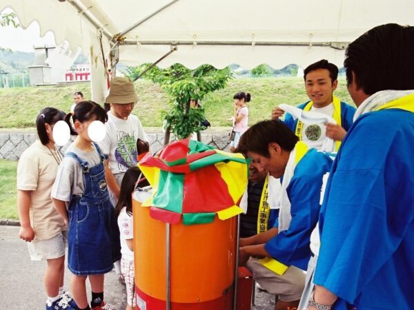 まつやま水道まつり　綿菓子ブース